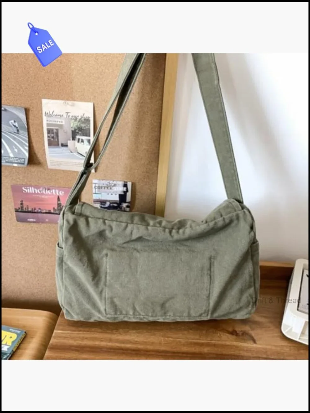 Canvas Messenger Bag Crossbody Shoulder Satchel Hobo for Work Travel